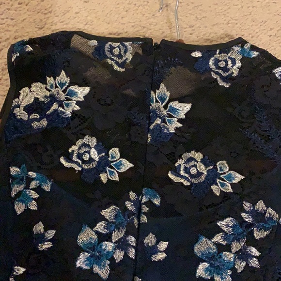 White House Black Market Dress Size 6 blue silver - Picture 13 of 14